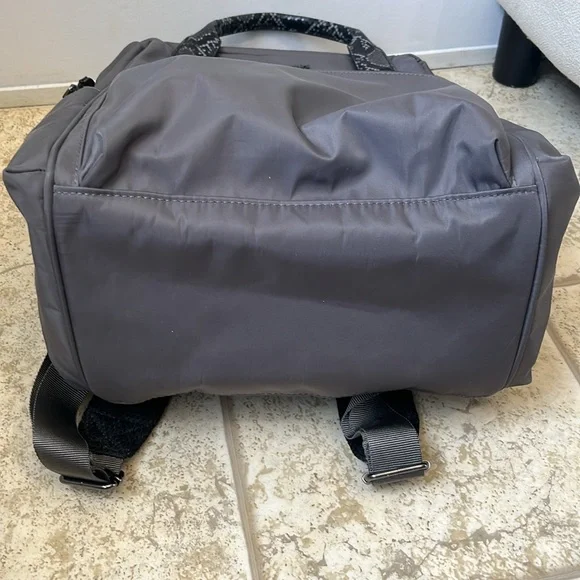 Baggallini Soho Backpack, Smoke and Faux Python Trim - Picture 10 of 10